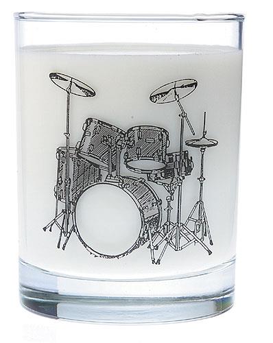 Clear Glass Tumbler: Drum Set