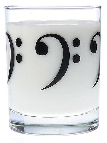 Clear Glass Tumbler: Bass Clef
