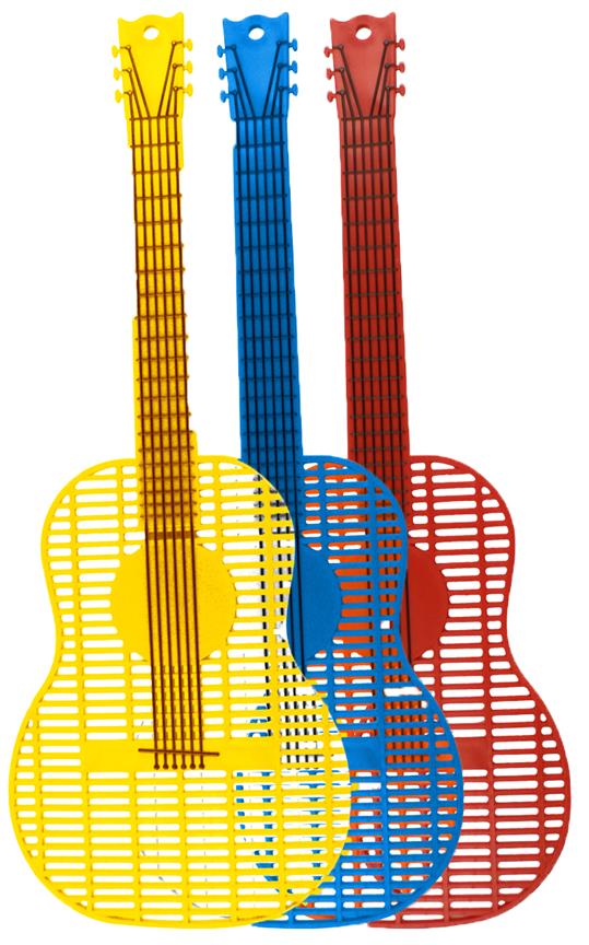 Guitar Shaped Fly Swatter – Assorted Colours