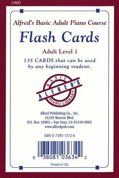 Alfred’s Basic Adult PIano Course 1 Flash Cards