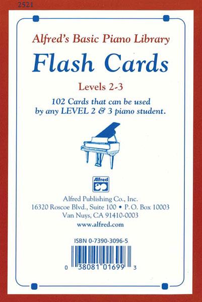 Alfreds Basic Piano Course: Flash Cards, Levels 2 & 3