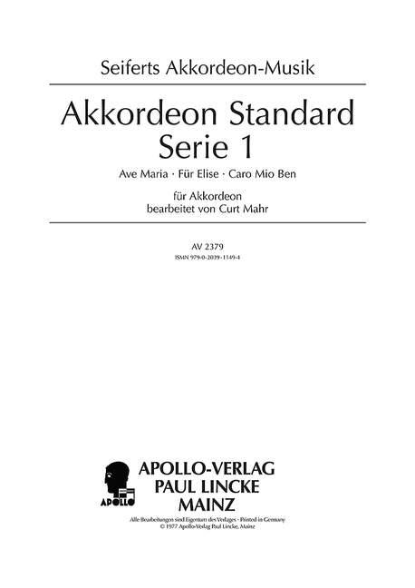 Akkordeon Standard Serie Heft 1