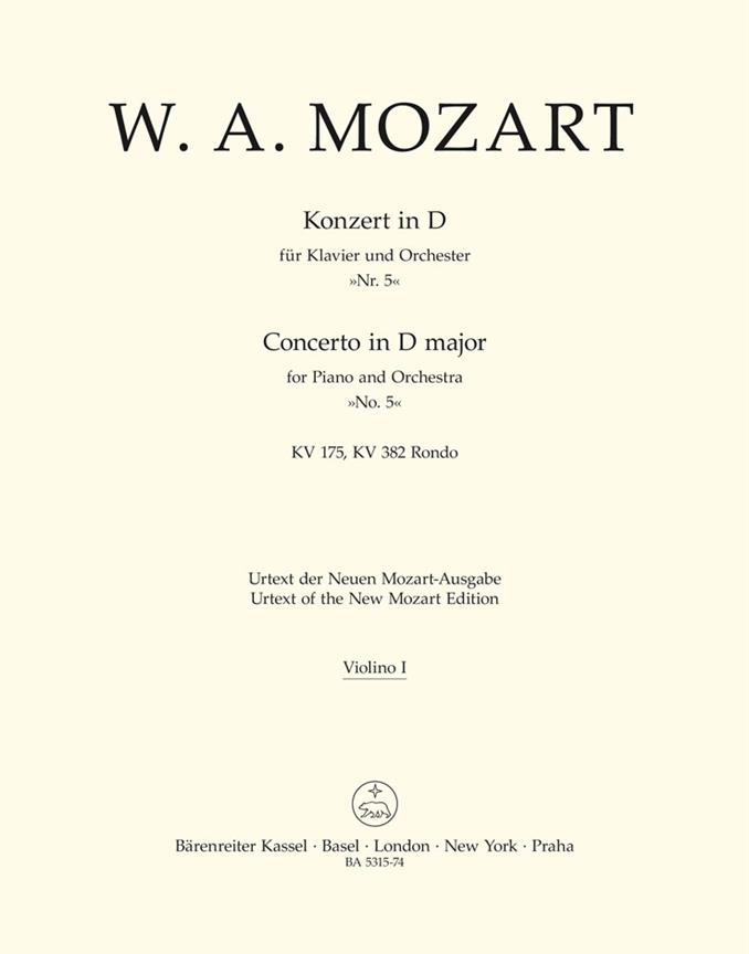 Mozart: Concerto for Piano and Orchestra no. 5 D major KV 175, K. 382 Rondo