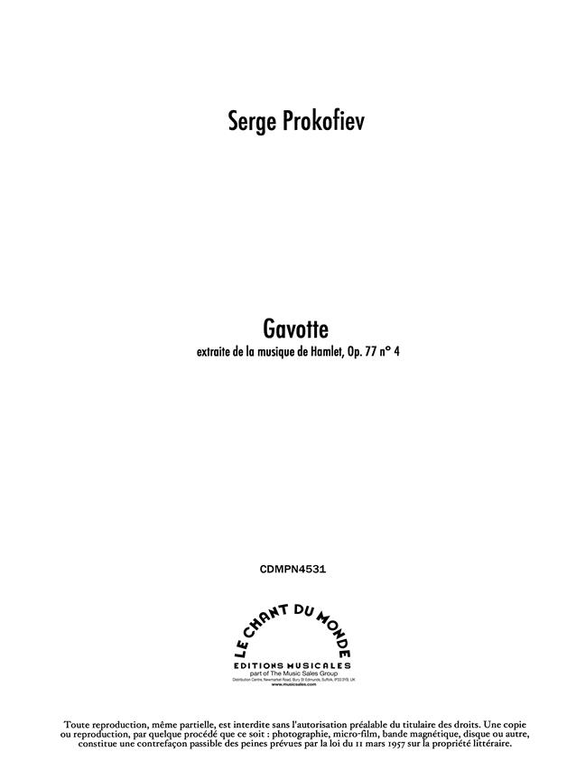 Gavotte No. 4 Op. 77