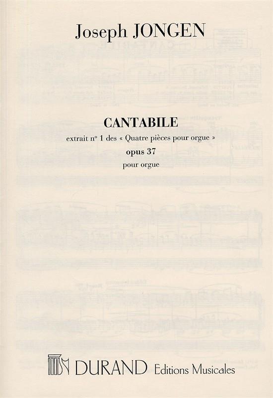 4 Pieces Op 37 N 1 Cantabile Orgue