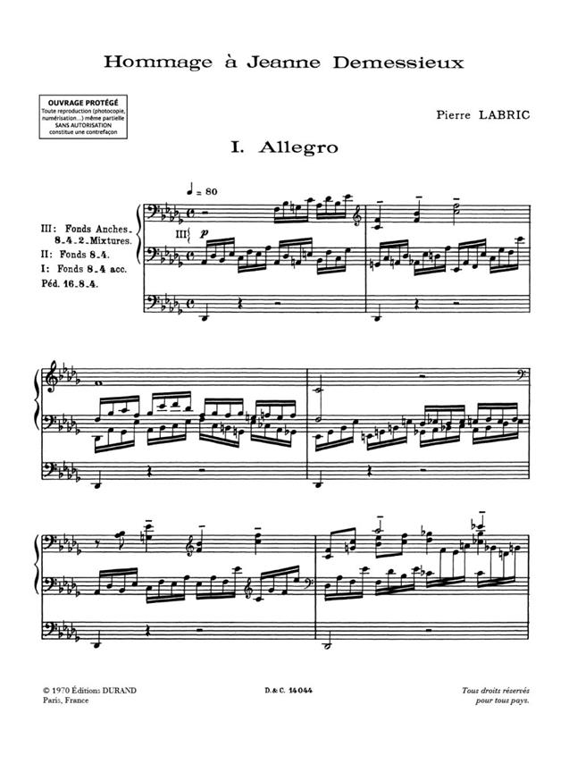 Pierre Labric: Hommage A Jeanne Demessieux Orgue - Afbeelding 2