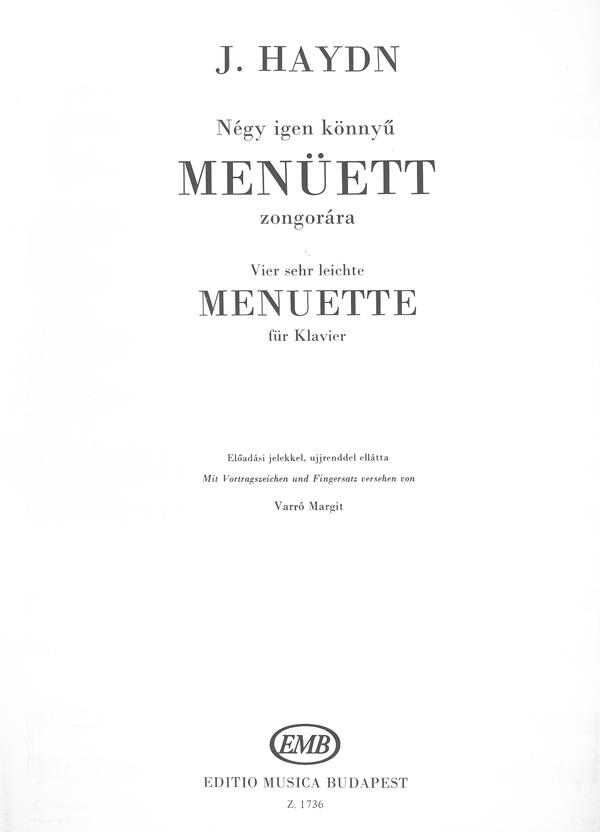 Haydn: Four Very Easy Minuets