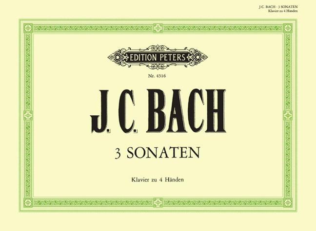 Johann Christian Bach: 3 Sonaten (Quatre Mains)