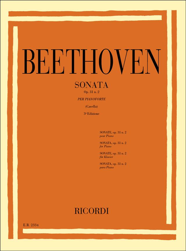 Beethoven: 32 Sonate: N. 17 In Re Min. Op. 31 N. 2 ‘La(Per Pianoforte)