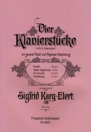 Sigfrid Karg-Elert: 4 Klavierstücke, op. 23