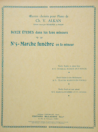 Charles-Valentin Alkan: Marche Funebre En Fa Mineur Opus 39 Nø5
