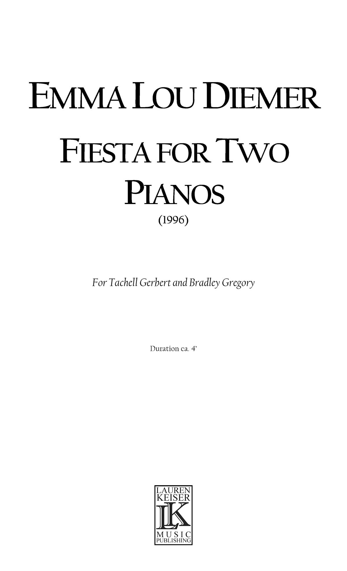 Fiesta for Two Pianos
