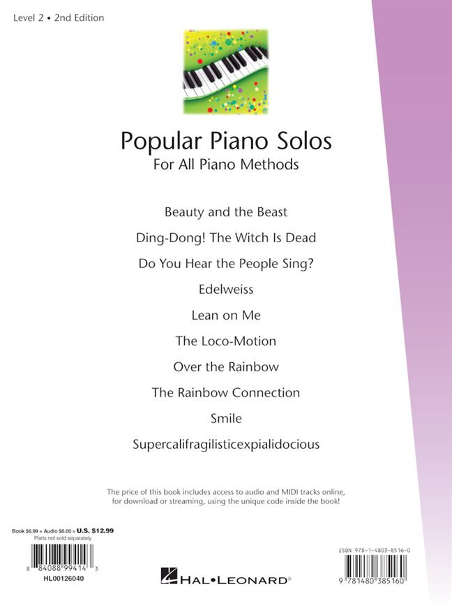 Popular Piano Solos 2nd Edition – Level 2