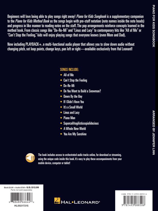 Hal Leonard Piano for Kids Songbook