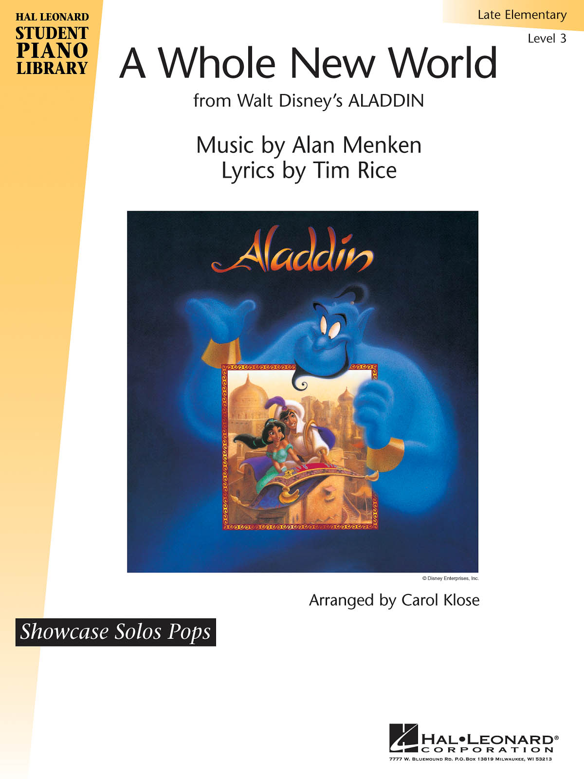 A Whole New World(Hal Leonard Student Piano Library Showcase Solos Pops Level 3 Late Elementary))