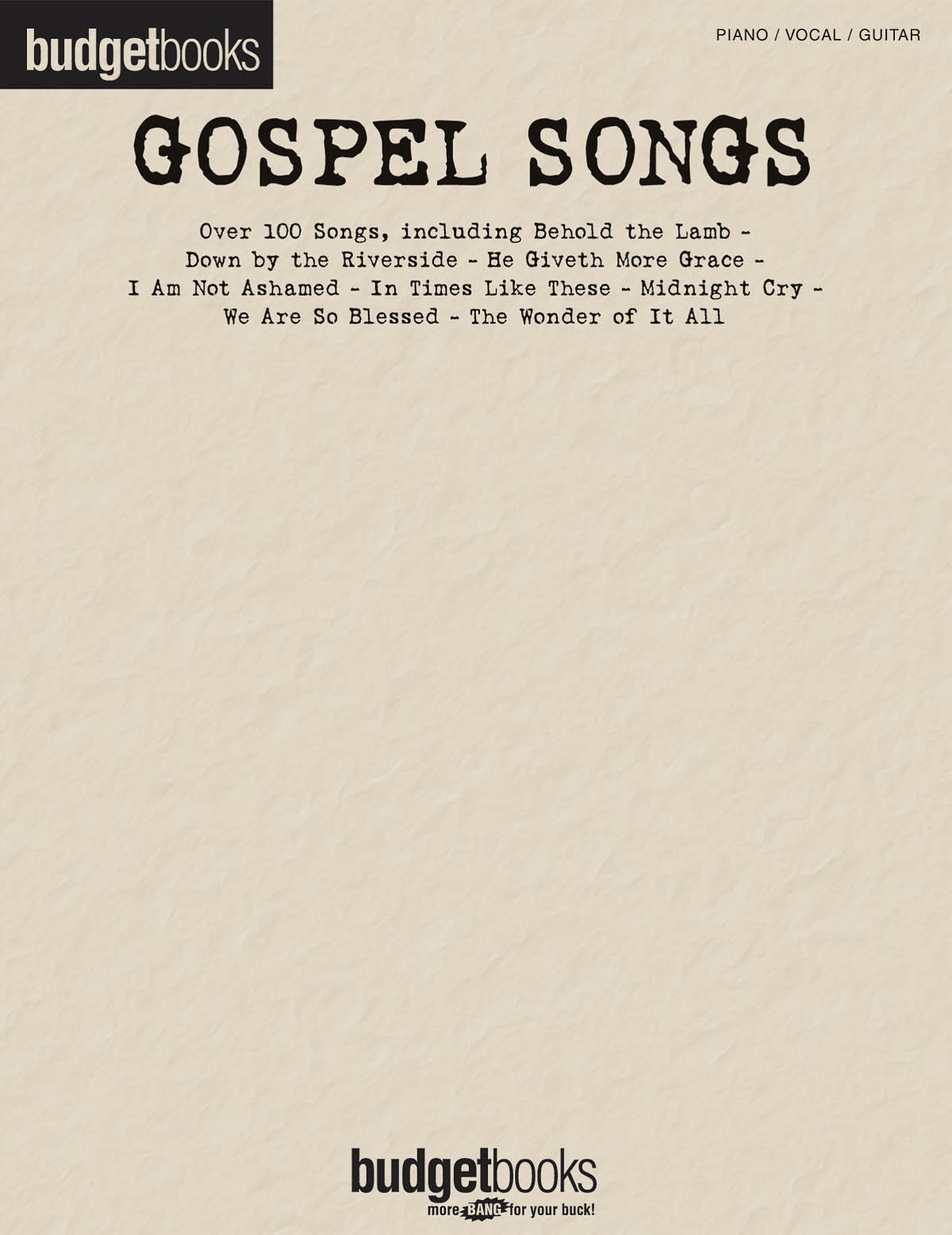 Budgetbooks: Gospel Songs