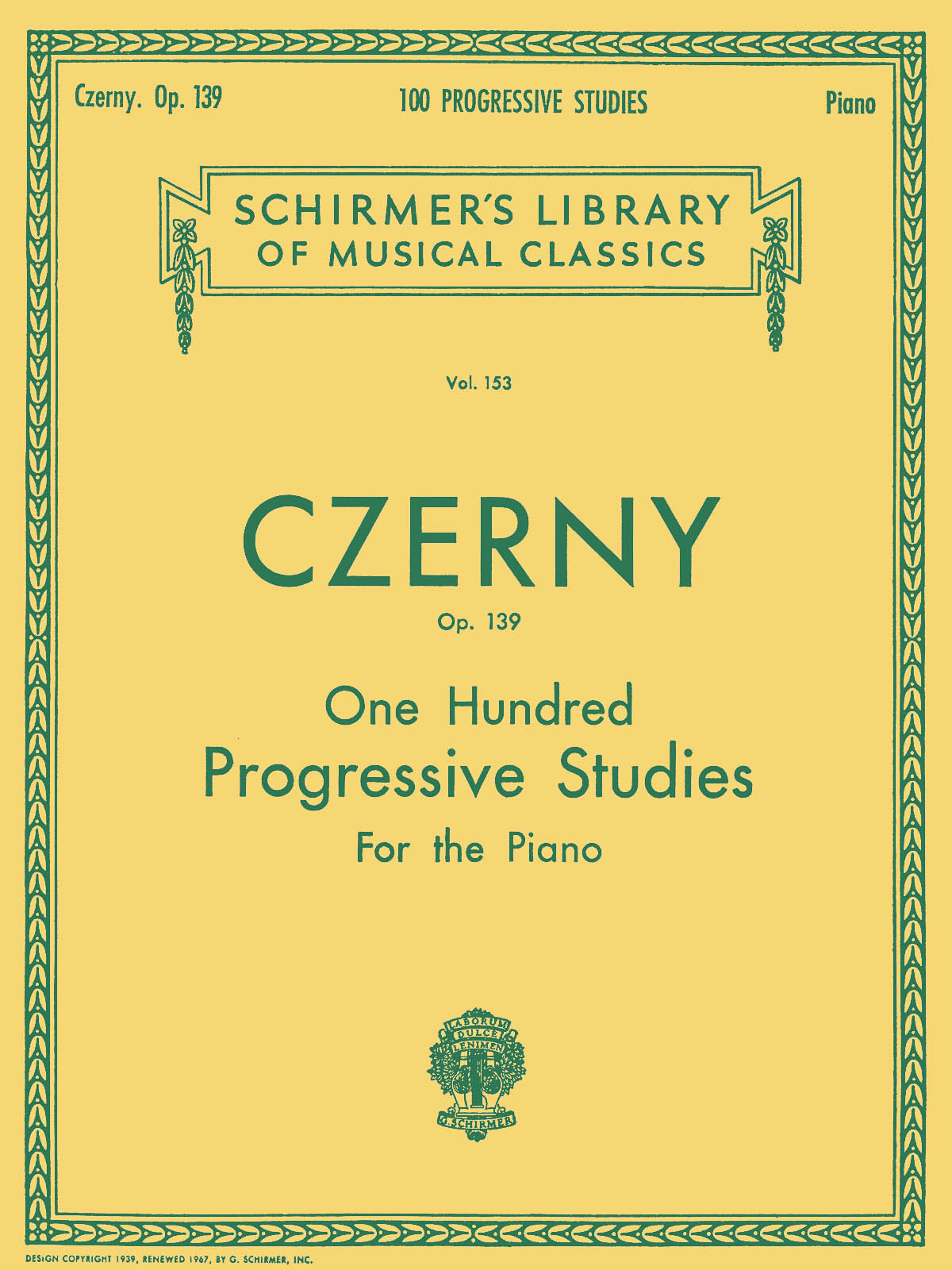 Carl Czerny: 100 Progressive Studies Without Octaves Op.139