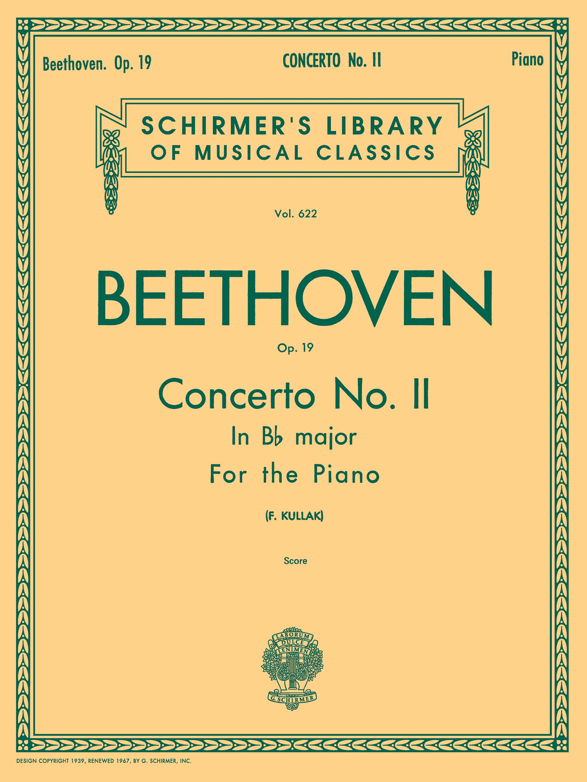 Beethoven: Piano Concerto No.2 In B Flat Op.19 (2 Piano Score)