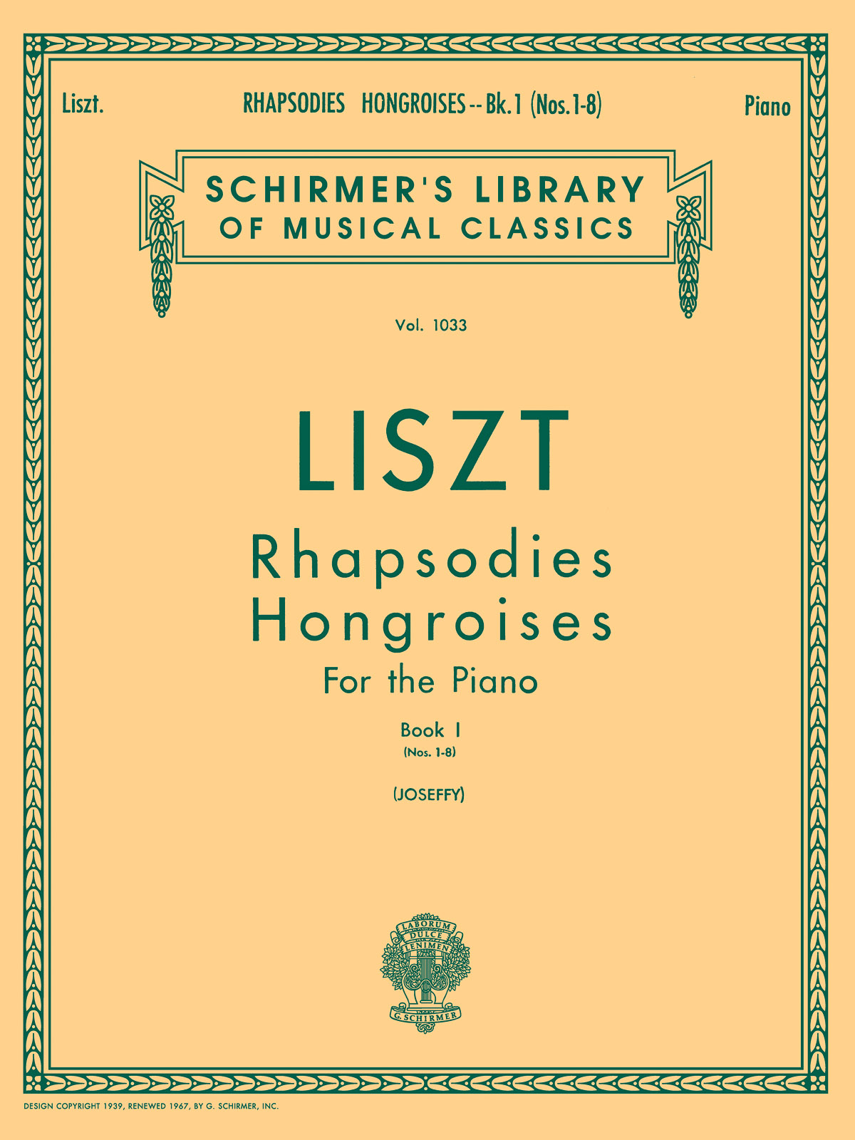 Liszt: Rhapsodies Hongroises- Book 1 (Nos. 1-8)