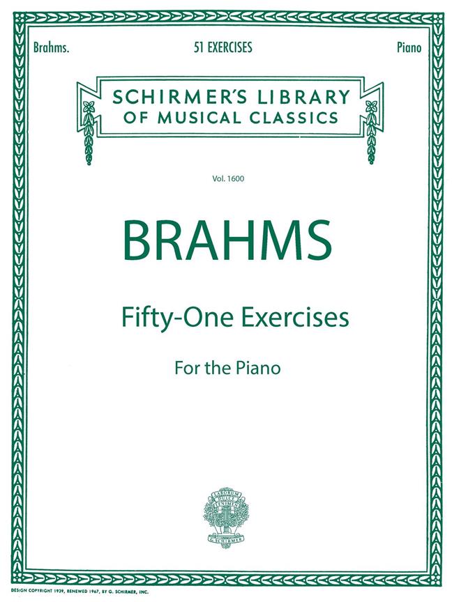 Brahms: Fifty-one Exercises For The Piano