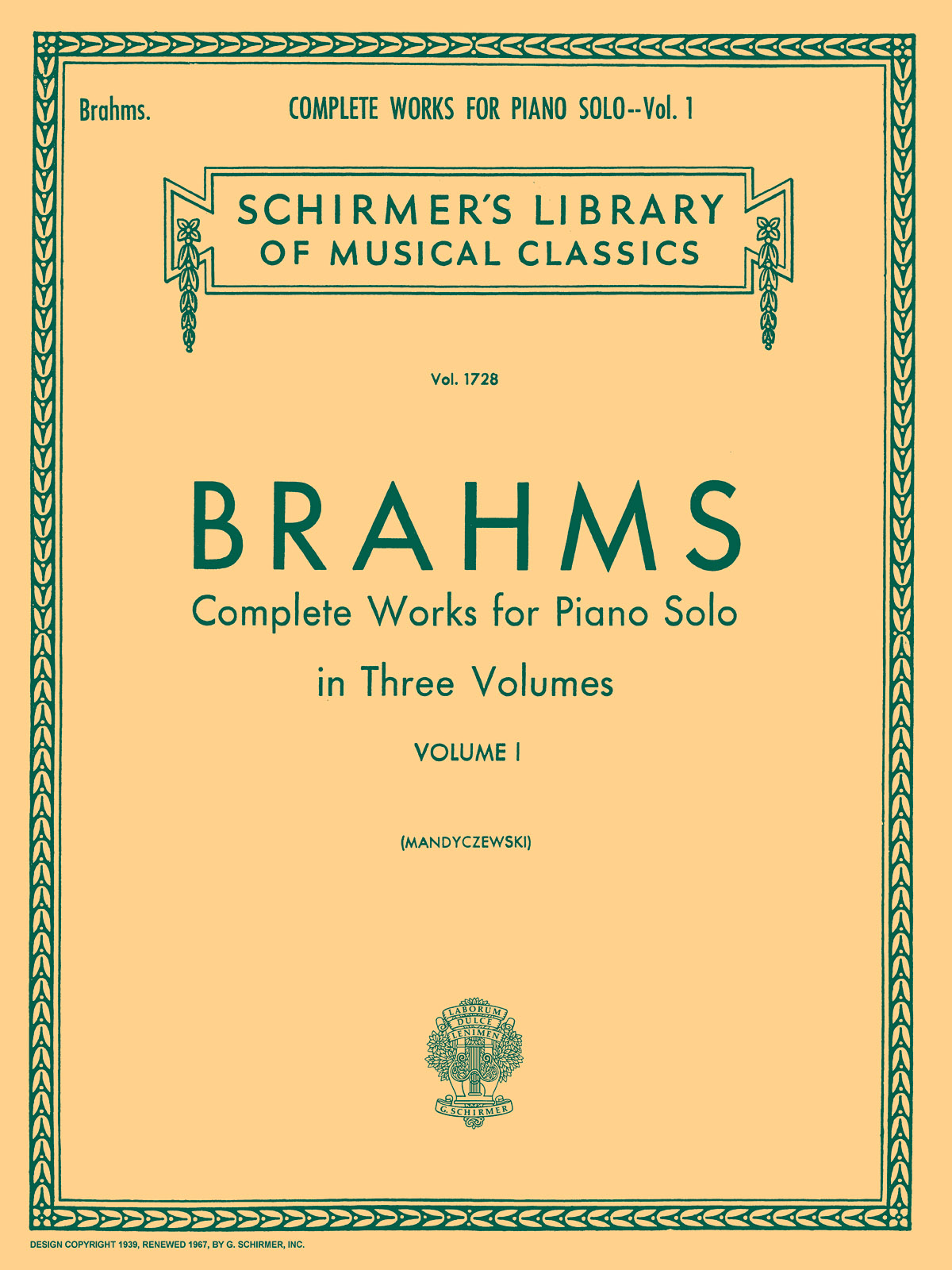 Brahms: Complete Works for Piano Solo – Volume 1