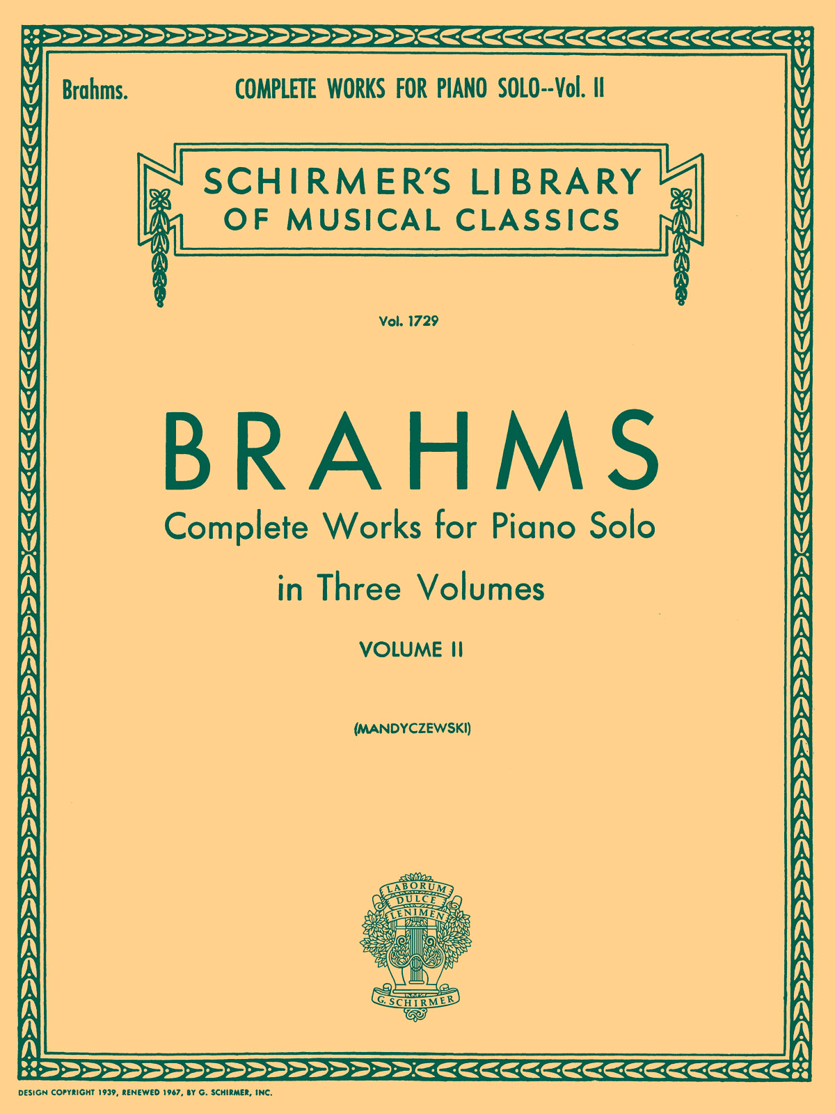 Brahms: Complete Works for Piano Solo – Volume 2