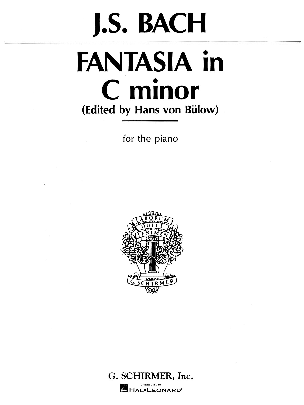 Johann Sebastian Bach: Fantasia in C Minor