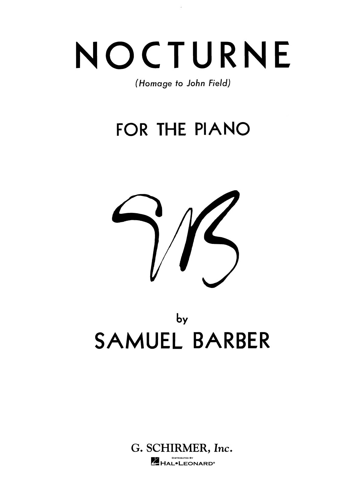 Samuel Barber: Nocturne Op. 33 – Homage to John Fields