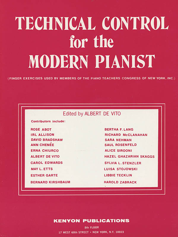 Technical Control For The Modern Pianist