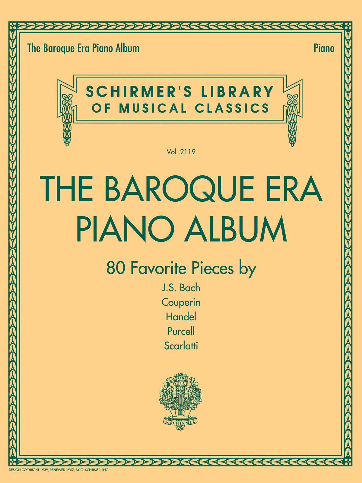 Schirmer’s Library of Musical Classics Volume: Baroque Era Piano