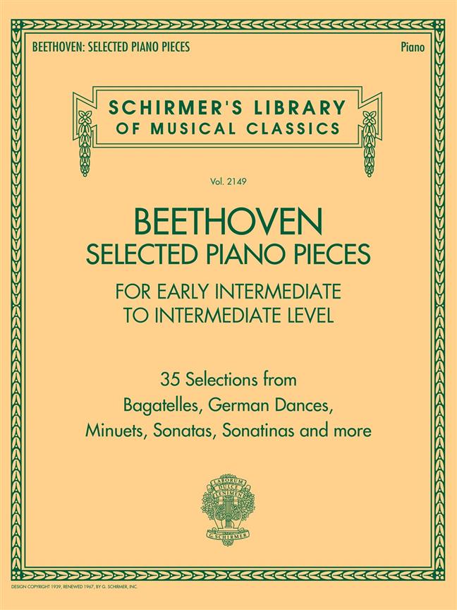 Beethoven Selected Piano Pieces: Early Intermed to Intermed