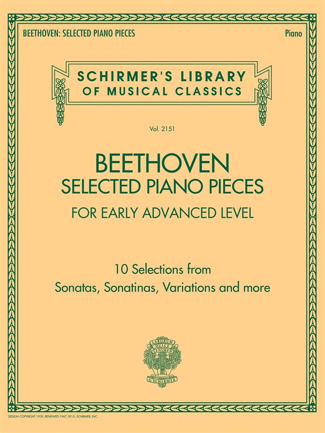 Beethoven Selected Piano Pieces: Early Advanced
