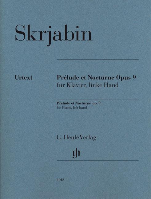 Scriabin: Prélude et Nocturne Opus 9 fur Klavier, linke Hand