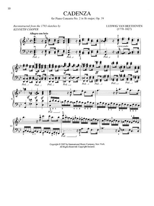 Beethoven: Cadenza for Piano Concerto No.2 Op.19 - Afbeelding 2
