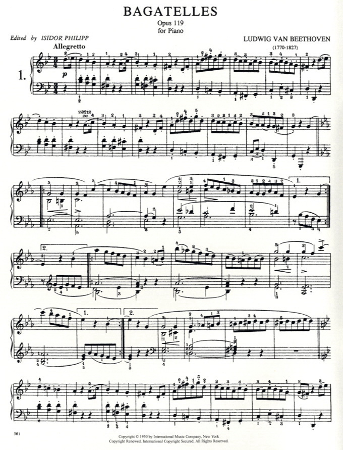 Beethoven, L v: Bagatelles op.119 - Afbeelding 2