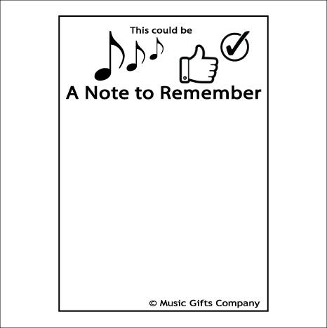 Notepad A Note To Remember
