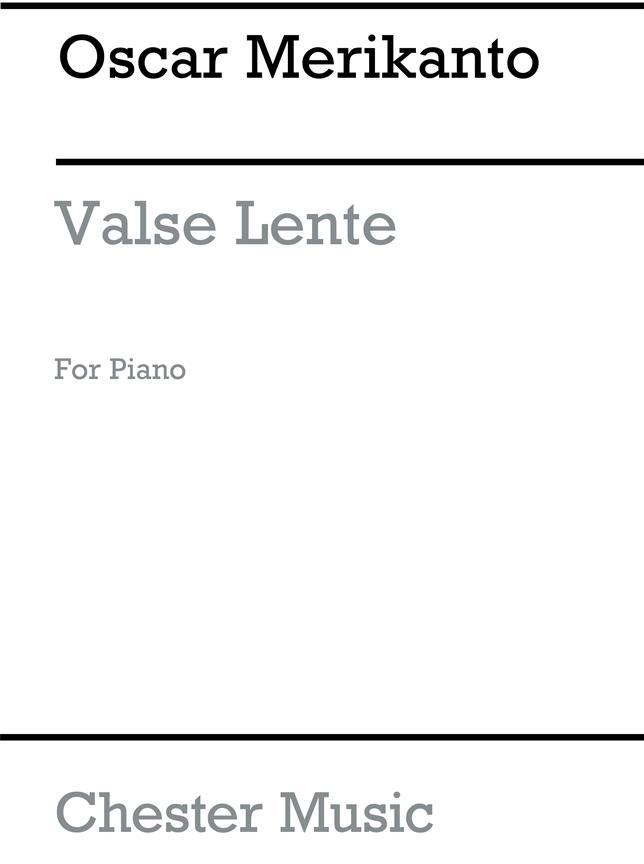 Oskar Merikanto: Valse Lente For Piano