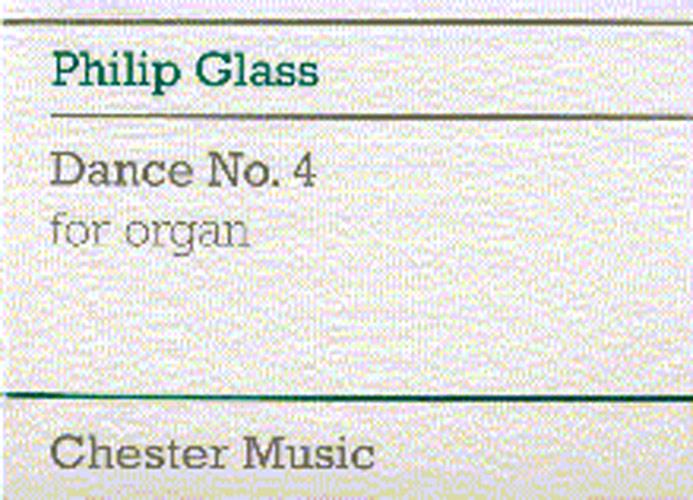 Philip Glass: Dance No. 4 For Organ