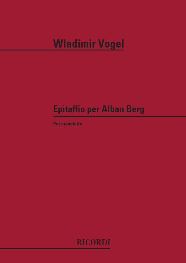 Epitaffio Per Alban Berg(Per Pianoforte)