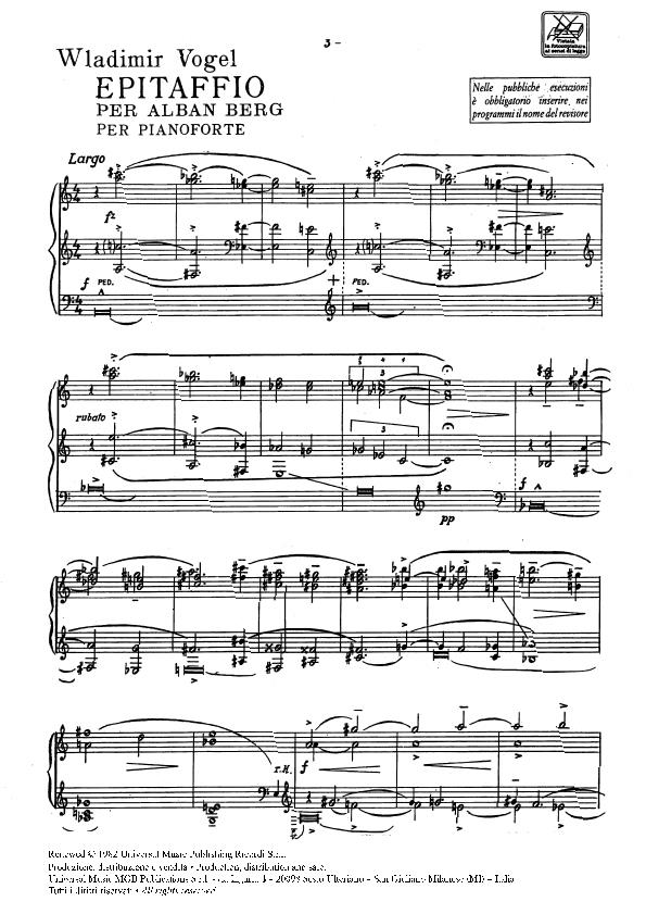 Epitaffio Per Alban Berg(Per Pianoforte) - Afbeelding 2
