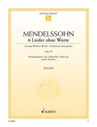 Mendelssohn Bartholdy: 6 Songs without Words op. 38