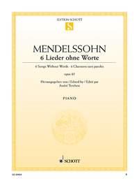 Mendelssohn Bartholdy: 6 Songs without Words op. 85
