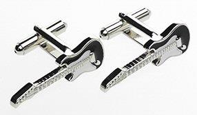Tie Studio: Guitar Cuff Links – Black/White/Silver