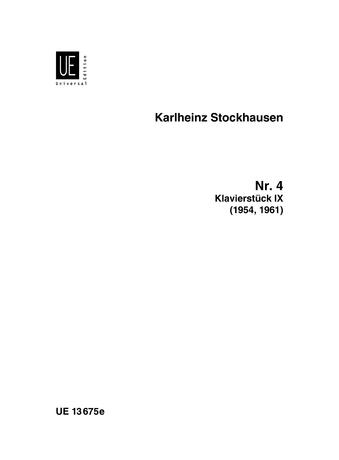 Karlheinz Stockhausen: Klavierstück IX