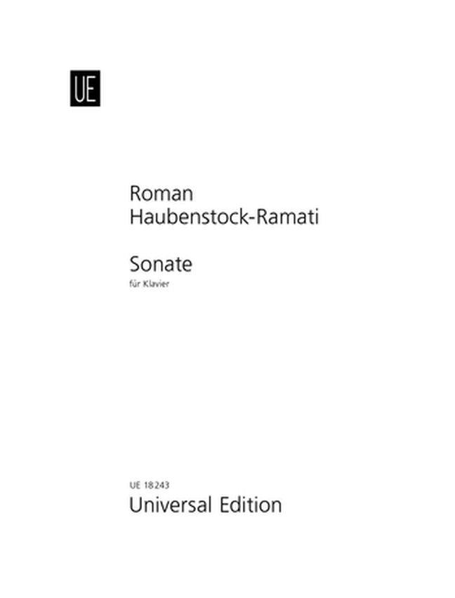 Roman Haubenstock-Ramati: Sonate