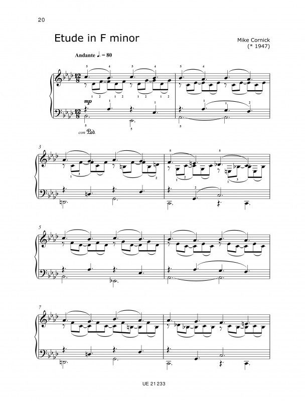Mike Cornick: 20 Piano Studies - Afbeelding 5