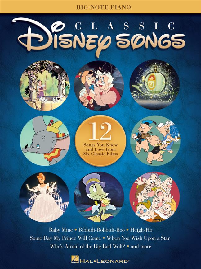 Classic Disney Songs Big Note Piano Songbook (Eenvoudig)