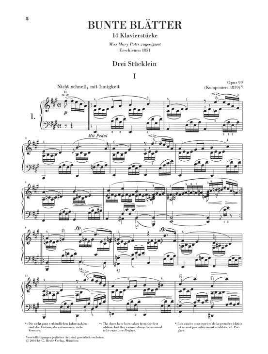Schumann: Samtliche Klavierwerke Band VI