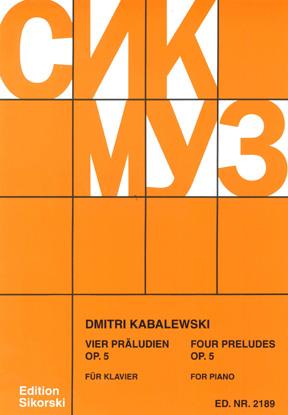 Dimitri Kabalevsky: 4 Preludes Opus 5