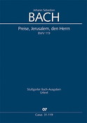 Bach: Kantate BWV 119 Preise, Jerusalem, den Herrn (Koorpartituur)